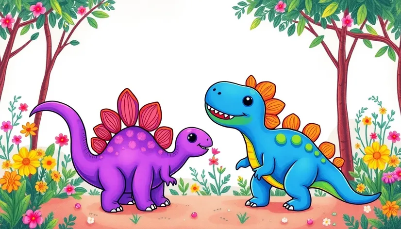 cute dino drawings