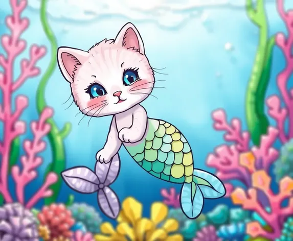 online coloring kitty mermaid