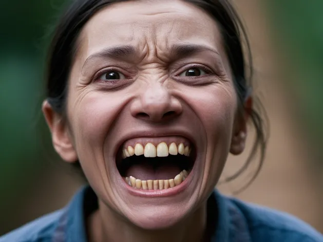 woman with no teeth