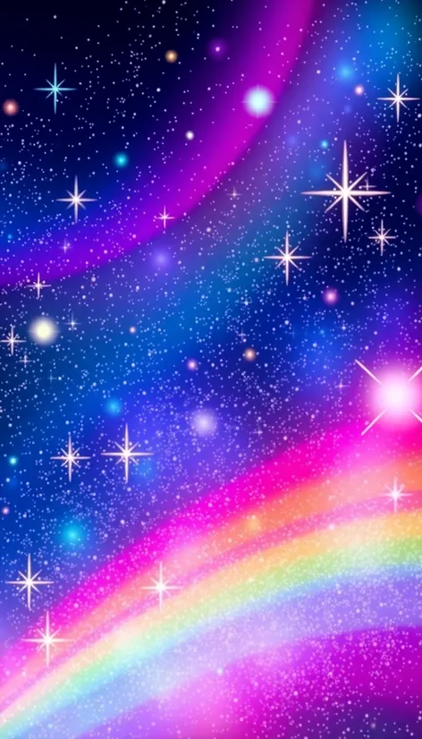 rainbow stars wallpaper