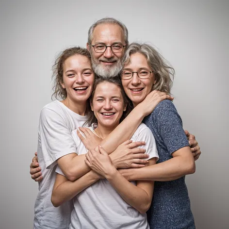 Three People hug