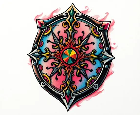 dnd shield tattoo