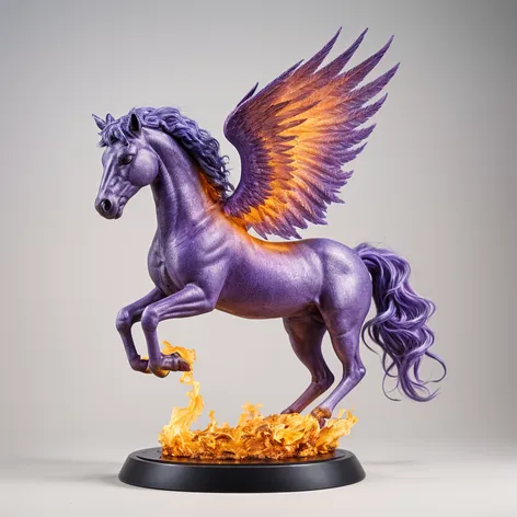 realistic violet pegasus with