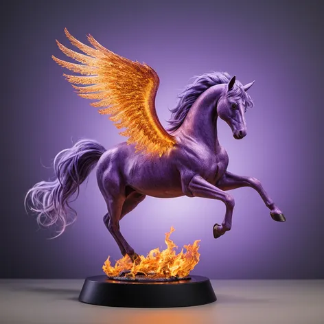 realistic violet pegasus with