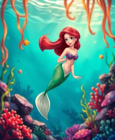 the little mermaid with