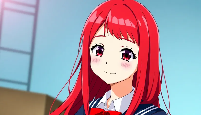 red hair girl anime