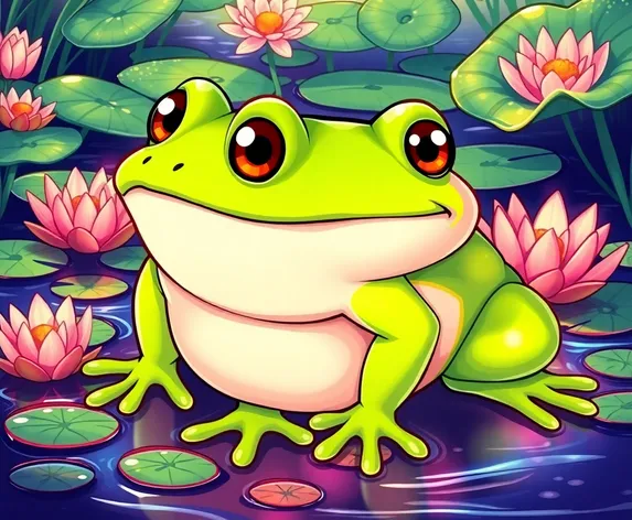 fat cartoon frog