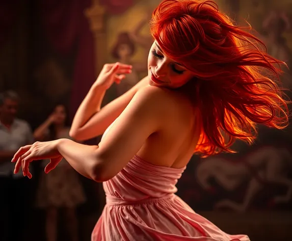 redhead dancing