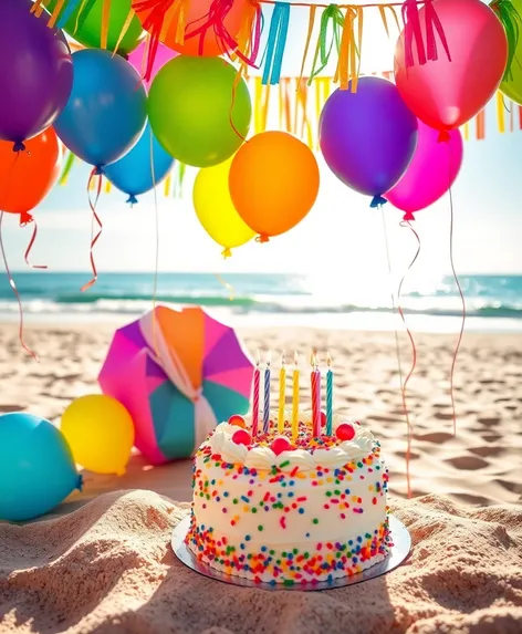 happy birthday on beach