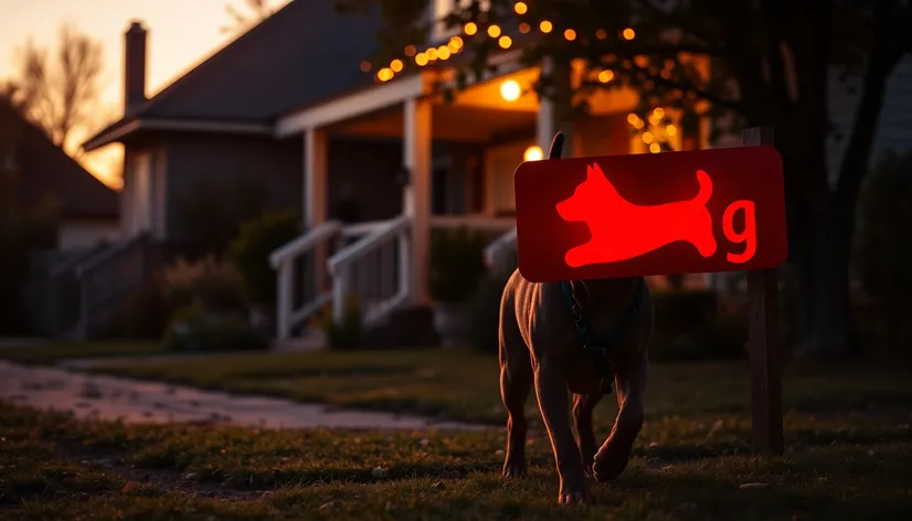 lighted red dog sign