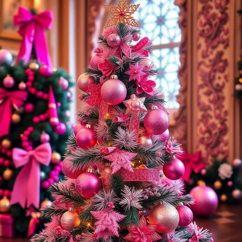 pink christmas tree ornaments