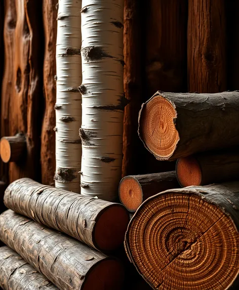 birch wood logs