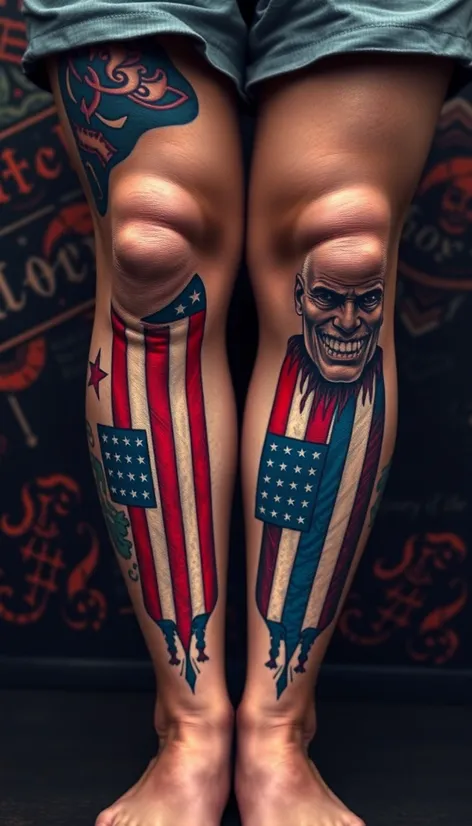 american flag tattoo on