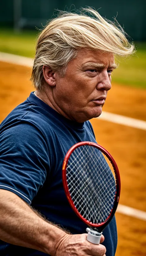 trump playing tennis