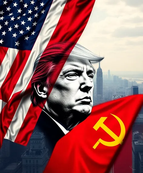 trump or communism flag