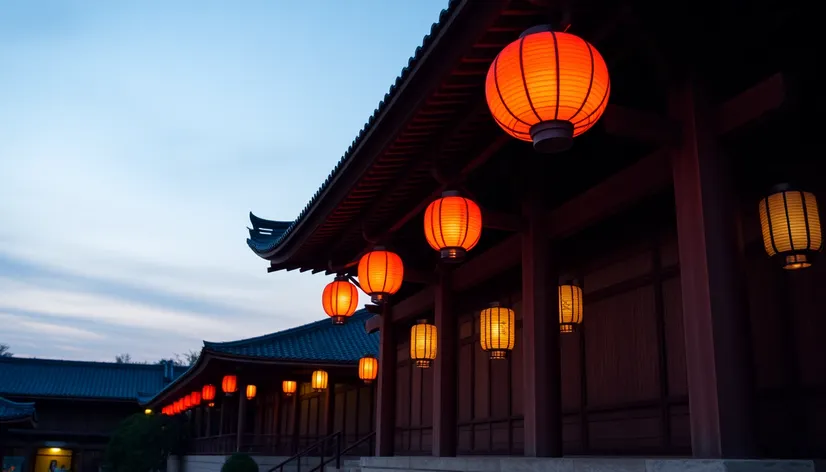 mibu dera lanterns