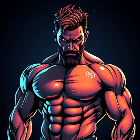 buff man poses drawing