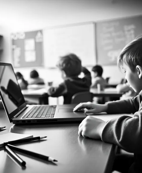 black and white laptop