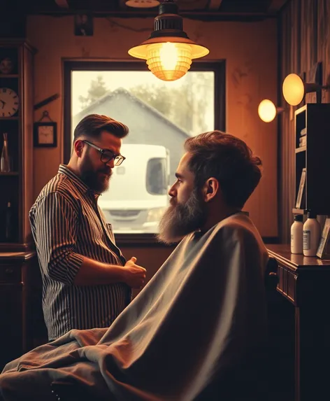 father and son barber