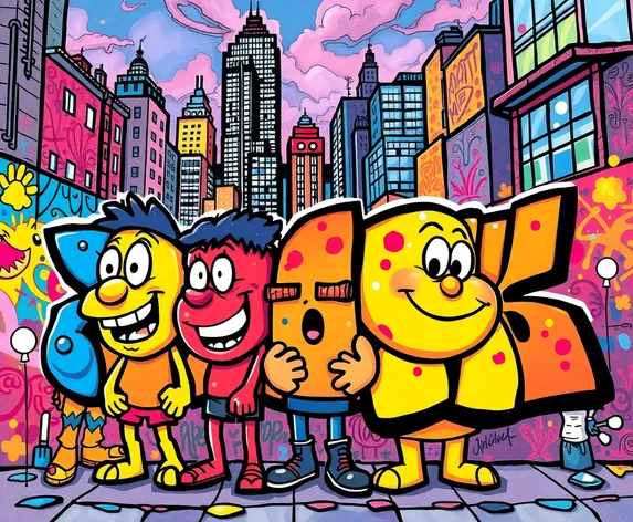 graffiti cartoon characters