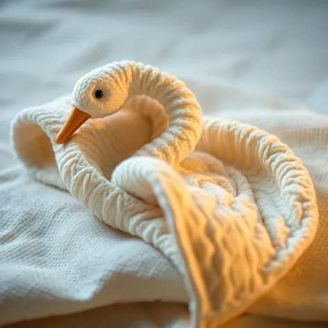 folding a swan towel