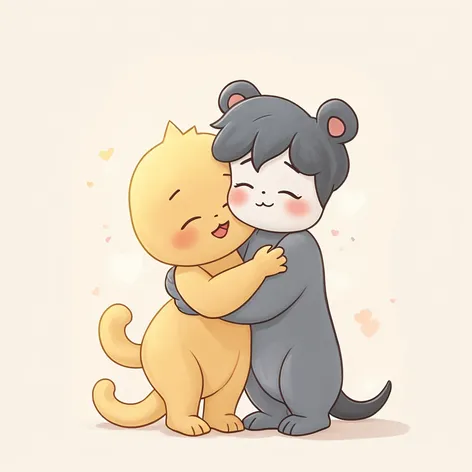 Make hug each other