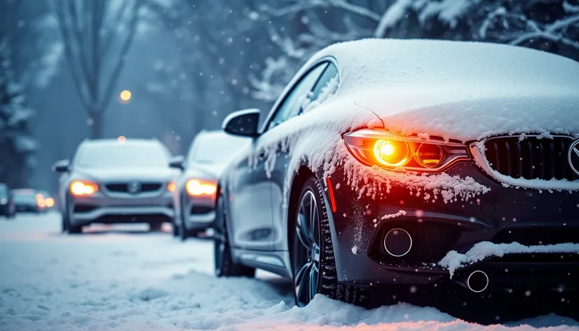 snow covered car