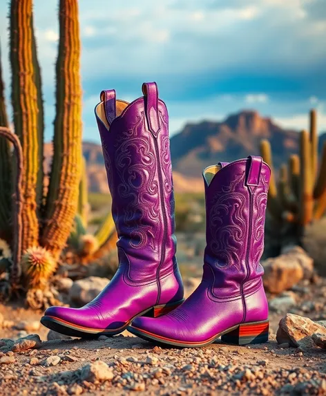 purple cowboy boots