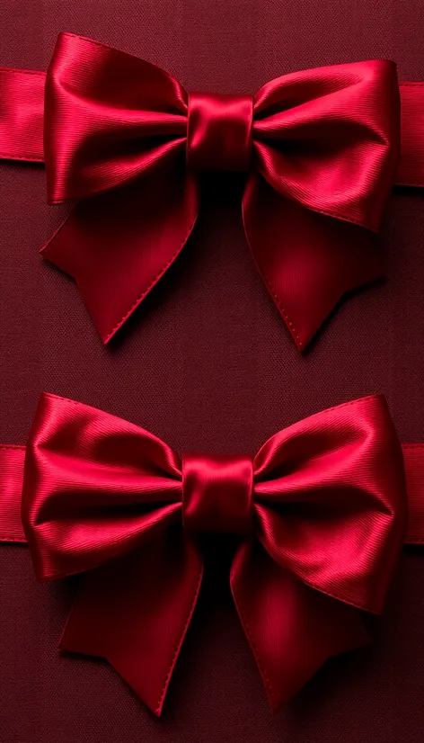 burgundy red bows