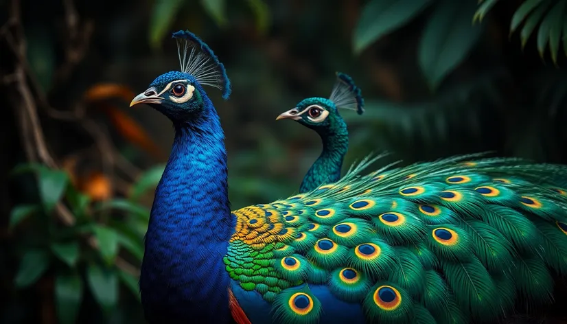 male vs female peacock