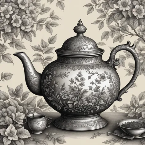 tea pot drawing