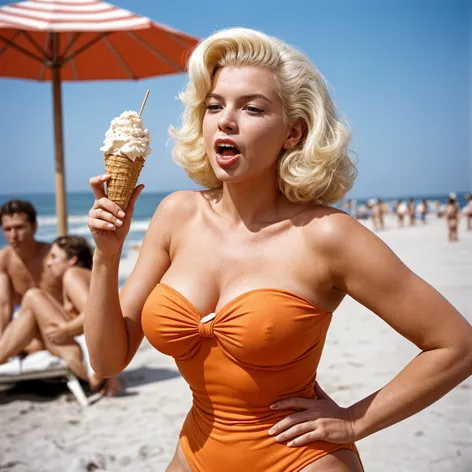 Jayne mansfield in orange