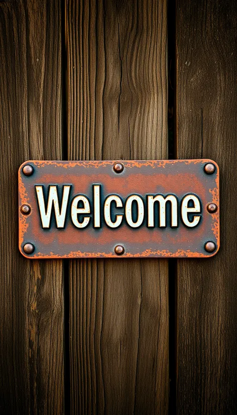 metal welcome sign stand