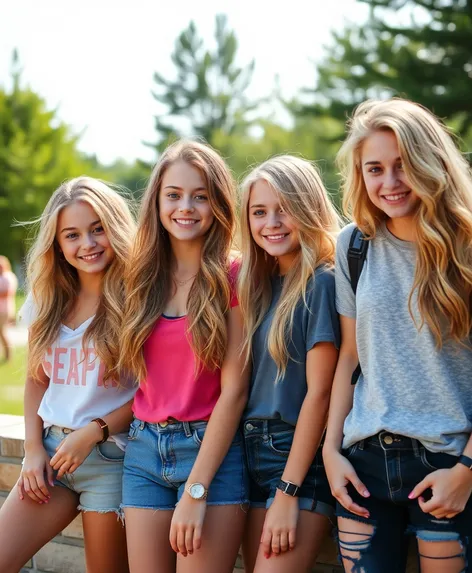 blonde teenagers