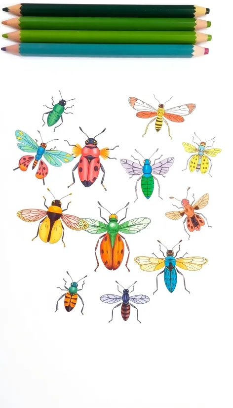 easy drawings of insects