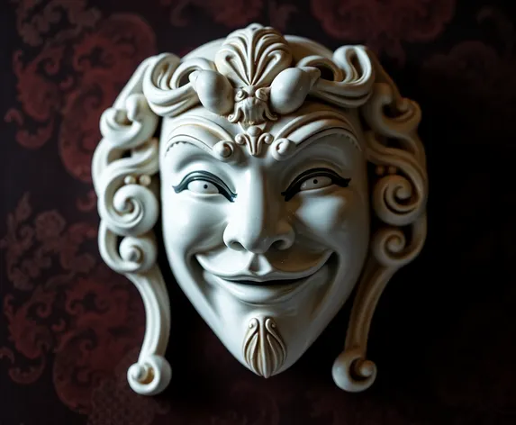 white porcelain mask