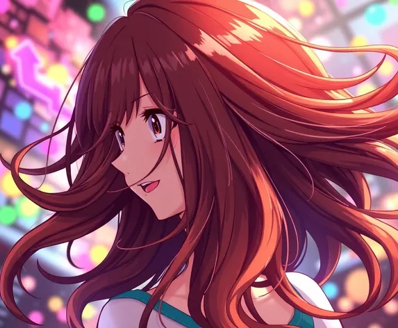 brown hair animated