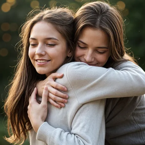 dad and daughter hug