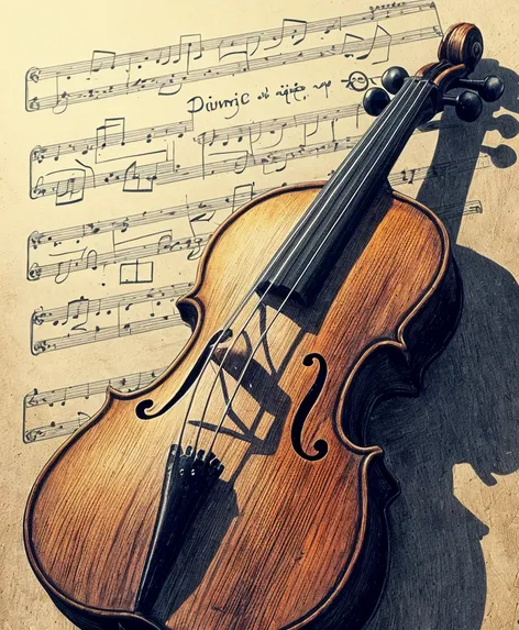 violin drawing