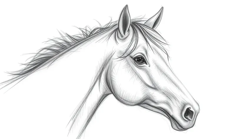 pencil sketch horse head