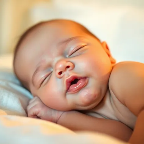 baby sleeps with mouth