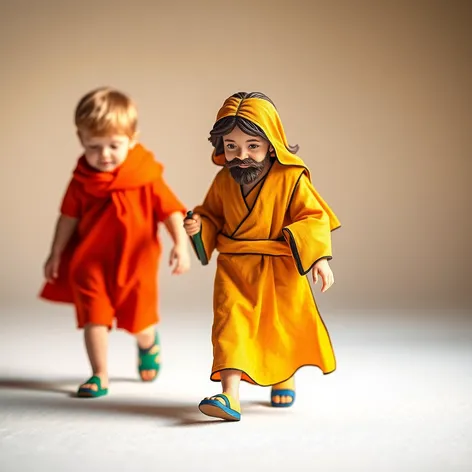 children walking with jesus