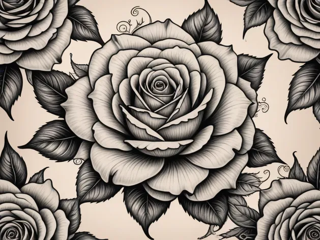 rose tattoo drawing