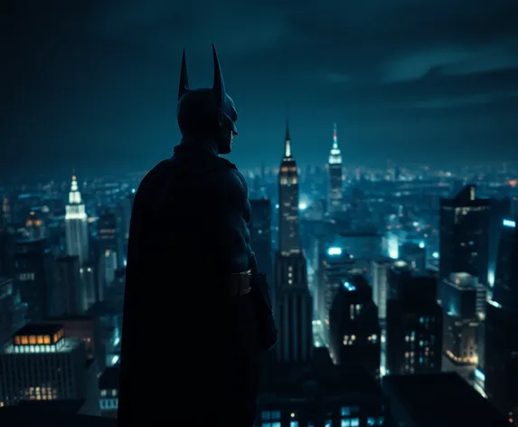 batman looking over city