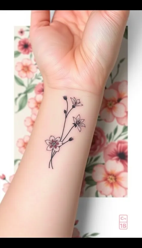 flower tattoos for wrist