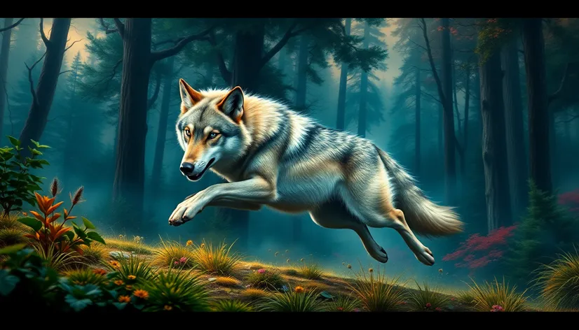 wolf running