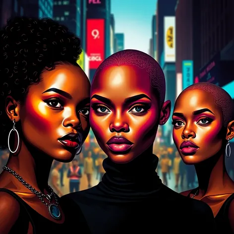 black actresses models bald