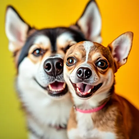 siberian husky and chihuahua