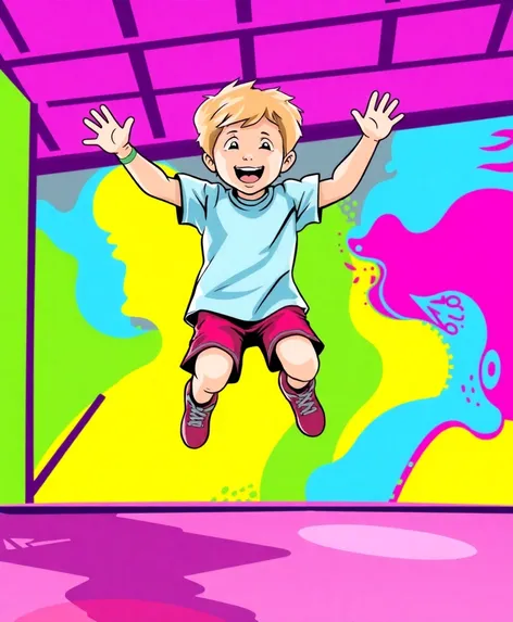 jumping kid exercise clipart