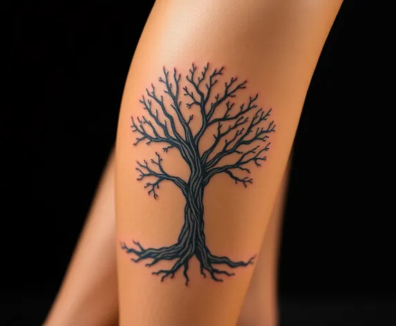 tattoo tree leg